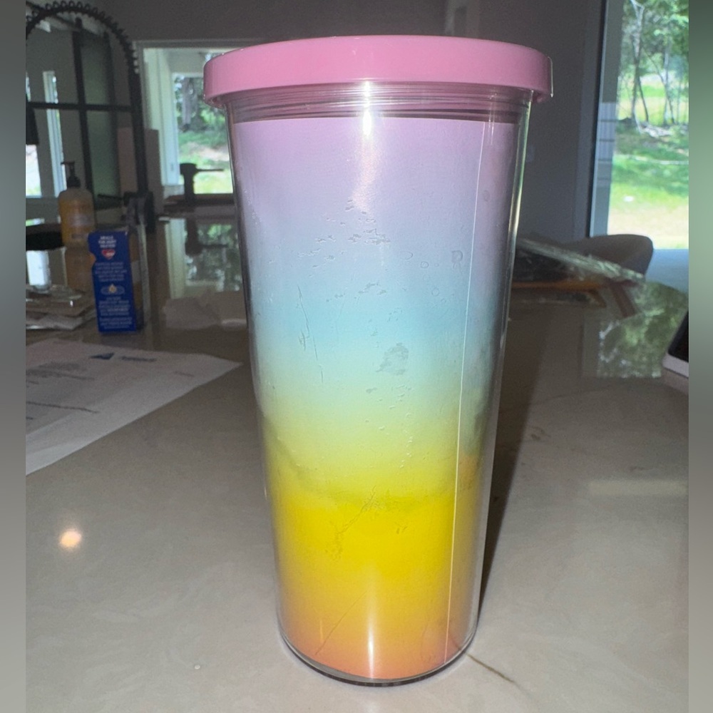 Kendra Scott Optimist Colorful Tumbler with Pink Lid - Picture 3 of 6